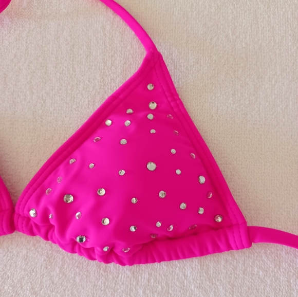 VENUS Jeweled Triangle Bikini Top, size XS - Picture 2 of 10